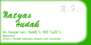 matyas hudak business card